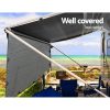 3.7M Privacy Screens 1.95m Roll Out Awning End Wall Side Sun Shade
