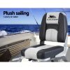 2X Folding Boat Seats Seat Marine Seating Set Swivels All Weather