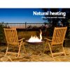 Rustic Fire Pit Heater Charcoal Iron Bowl Outdoor Patio Wood Fireplace 60CM