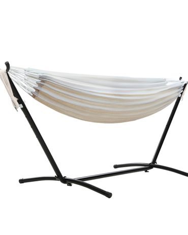Camping Hammock With Stand Cotton Rope Lounge Hammocks Outdoor Swing Bed