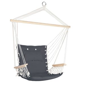 Hammock Chair Hanging with Armrest Camping Hammocks Grey