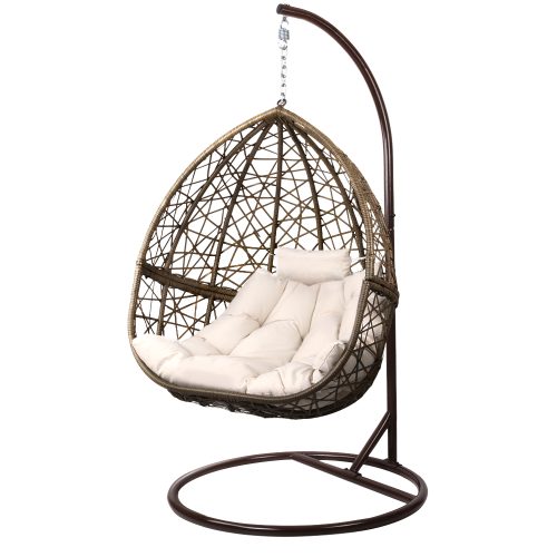 Outdoor Hanging Swing Chair – Brown
