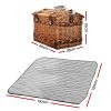 4 Person Picnic Basket Baskets Wicker Deluxe Outdoor Insulated Blanket