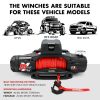 Electric Winch 13000LBS 12V Synthetic Rope 28M Wireless Offroad 4WD 4×4