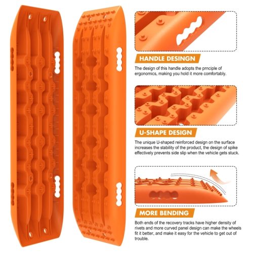 X-BULL Recovery tracks Sand Trucks Offroad With 4PCS Mounting Pins 4WDGen 2.0- Orange
