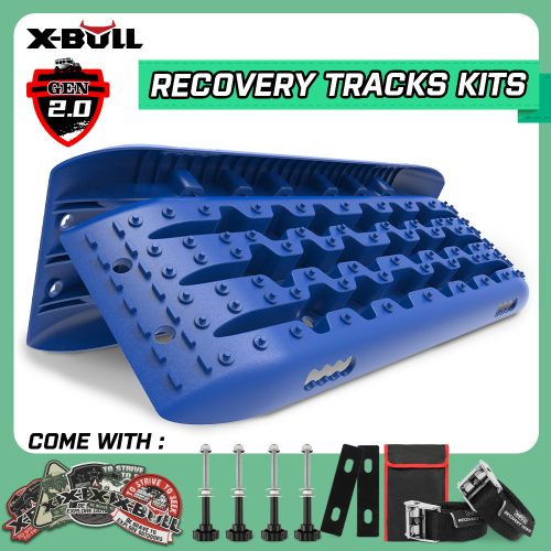 X-BULL Recovery tracks Sand Trucks Offroad With 4PCS Mounting Pins 4WDGen 2.0 – blue