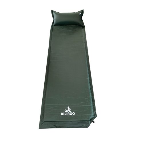KILIROO Inflating Camping Mat with Pillow – Army Green KR-IM-100-HY