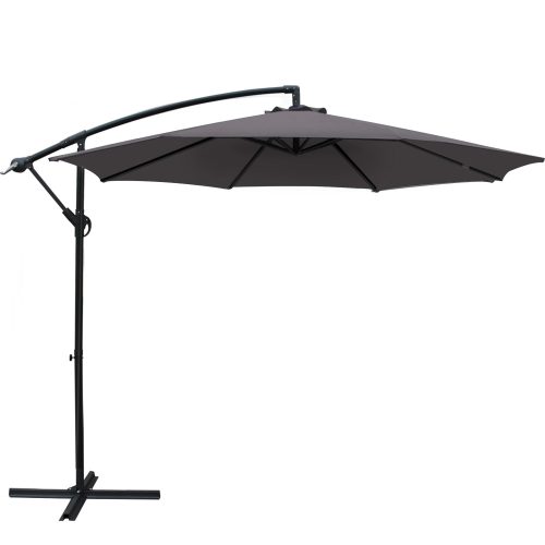 Outdoor Umbrella 3M Cantilever Beach Garden Patio Charcoal
