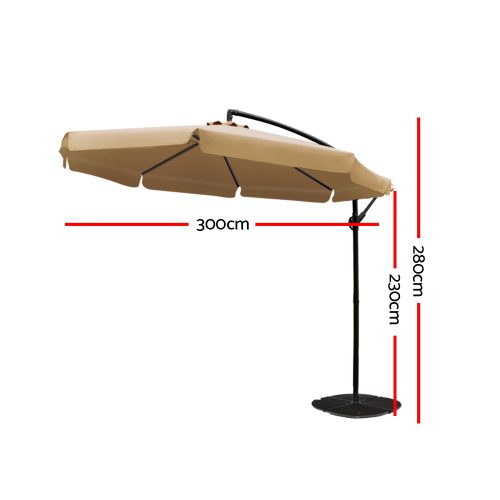 3M Outdoor Umbrella – Beige