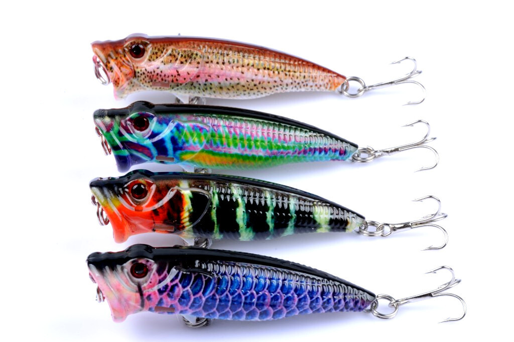 4X 6.5cm Popper Poppers Fishing Lure Lures Surface Tackle Fresh Saltwater