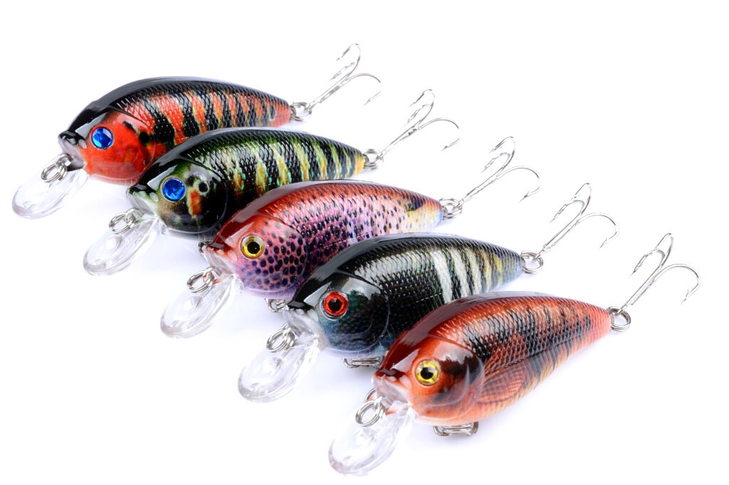 5x 7cm Popper Crank Bait Fishing Lure Lures Surface Tackle Saltwater