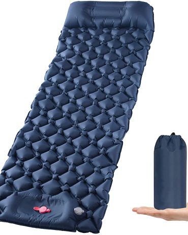 Ultralight Inflatable Camping Sleeping Pad with Pillow for Travelling and Hiking