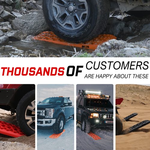 X-BULL Recovery tracks Sand 4×4 4WD Snow Mud Car Vehicles ATV 2pcs Gen 3.0 – Orange