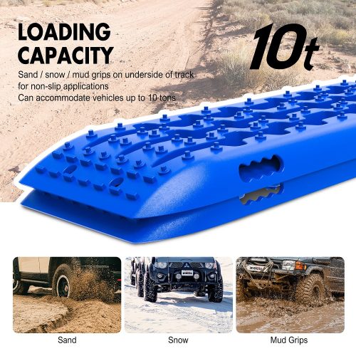 X-BULL Recovery tracks Sand tracks 2 pairs Sand / Snow / Mud 10T 4WD Gen 2.0 – blue