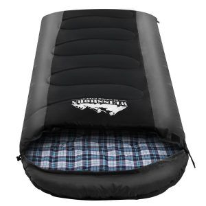 Sleeping Bag Single Thermal Camping Hiking Tent Black