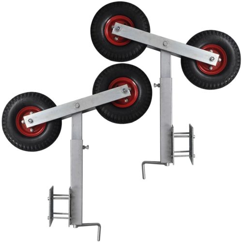 Boat Trailer Double Wheel Bow Support Set of 2 59 – 84 cm