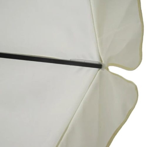 Aluminium Umbrella with Portable Base White