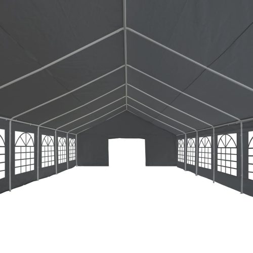 Party Tent PE 6×12 m Grey