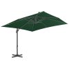 Outdoor Umbrella with Portable Base Green