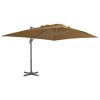 Outdoor Umbrella with Portable Base Taupe