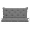 Swing Bench with Grey Cushion 120 cm Solid Teak Wood