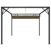 Garden Gazebo with Retractable Roof 3×3 m Taupe 180 g/m²