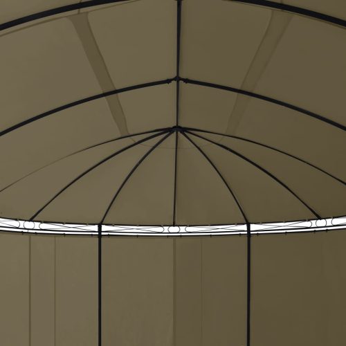 Gazebo with Curtains 520x349x255 cm Taupe 180 g/m²