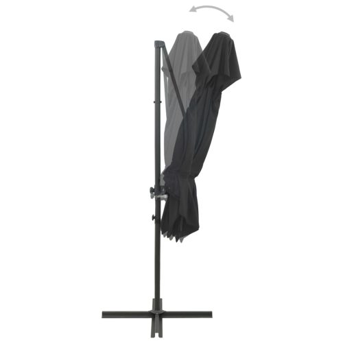 Cantilever Umbrella with Double Top Anthracite 250×250 cm