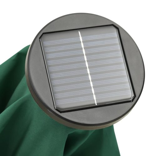 Parasol with LED Lights Green 200×211 cm Aluminium