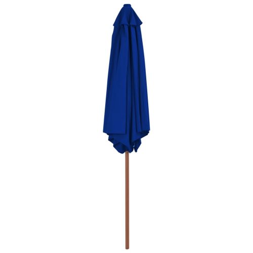 Outdoor Parasol with Wooden Pole Blue 270 cm