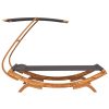 Hammock with Canopy 100x198x150 cm Solid Bent Wood Anthracite