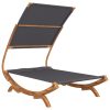 Hammock with Canopy 165x198x140 cm Solid Bent Wood Anthracite