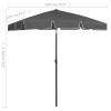 Beach Umbrella Anthracite 180×120 cm