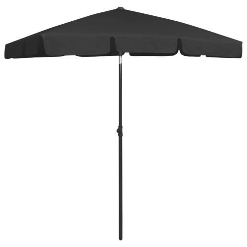 Beach Umbrella Black 180×120 cm