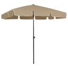 Beach Umbrella Taupe 200×125 cm