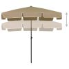 Beach Umbrella Taupe 200×125 cm