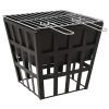 2-in-1 Fire Pit and BBQ 34x34x48 cm Steel