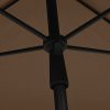 Garden Parasol with Pole 210×140 cm Taupe