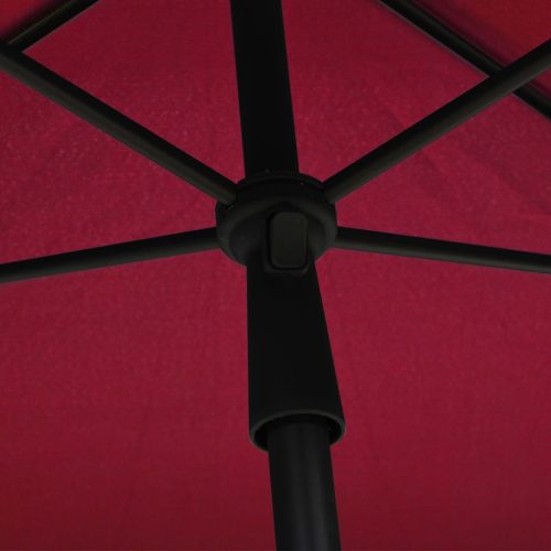 Garden Parasol with Pole 210×140 cm Bordeaux Red