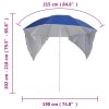 Beach Umbrella with Side Walls Blue 215 cm