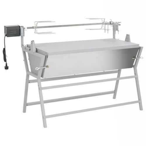 BBQ Rotisserie Spit Iron and Stainless Steel