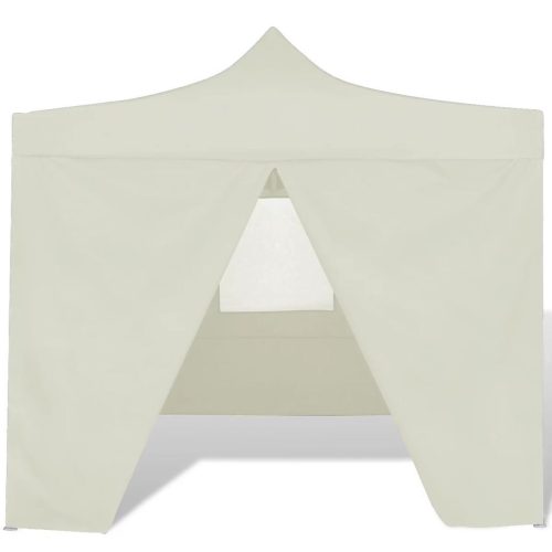 Foldable Tent 3×3 m with 4 Walls Cream