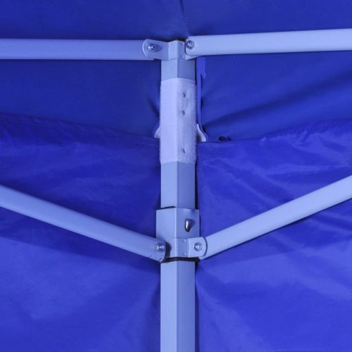 Blue Foldable Tent 3×3 m with 4 Walls Blue