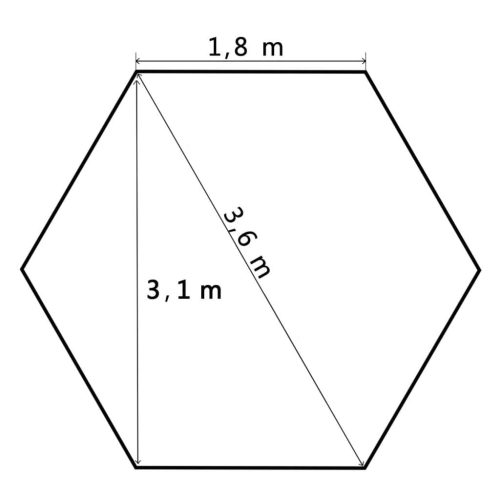 Hexagonal Pop-Up Foldable Marquee Cream White 3.6×3.1 m