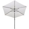 LED Cantilever Umbrella 3 m Sand White
