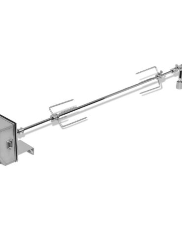 BBQ Rotisserie Spit with Professional Motor Steel 1200 mm