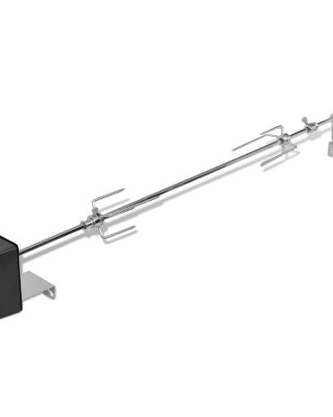 BBQ Rotisserie Spit with Motor Steel 1000 mm