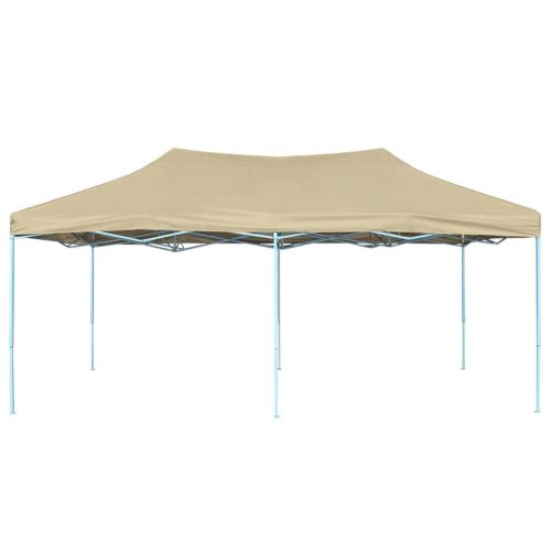 Foldable Tent Pop-Up 3×6 m Cream White