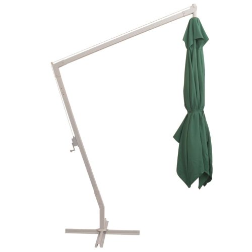 Hanging Parasol 300×300 cm Green Aluminium Pole