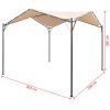 Gazebo Pavilion Tent Canopy 3×3 m Steel Beige